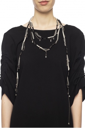 Fabric necklace with chain, zdjęcie 2 Fabric necklace with chain od Saint Laurent